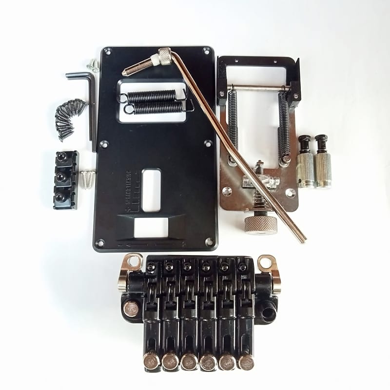 邦楽 UNLOCK! Gunmetal Black IBan Double Lock Tremolo Bridge Original EDGE
