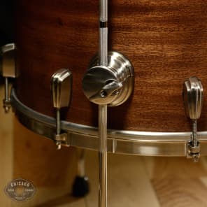 Q Drum Co. 13/16/22 3pc. Mahogany/Poplar Drum Kit Blackened Mahogany w/Single Flange Hoops image 6