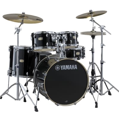 Yamaha SBP2F50 10x7 and 12x8 Rack Toms, 16x15 Floor Tom, and 22x17 Bass Drum - RAVEN BLACK