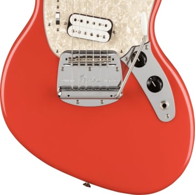 Open Box Fender Kurt Cobain Jag-Stang RW Fiesta Red w/bag image 2