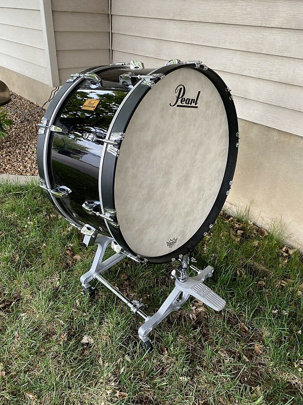 Pearl Concert Bass Drum 28" Head 14" Deep Perfect Condition with Tilting Stand image 1