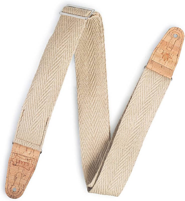 Levy's Leathers 2“ Wide Hemp Guitar Strap, Natural image 1