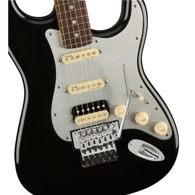 Fender American Ultra Luxe Stratocaster Floyd Rose HSS, Rosewood Fingerboard, Mystic Black image 4