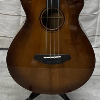 Breedlove Pursuit Exotic S Concerto Fretless Acoustic Electric Bass Guitar image 1