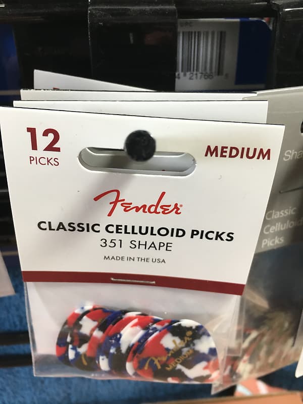 Fender Classic Celluloid 351 12 Pick Pack Medium Confetti image 1