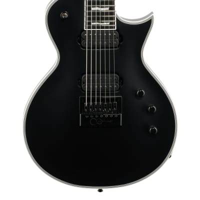 ESP EII EC7 Evertune Electric Guitar Black Satin with Case image 3