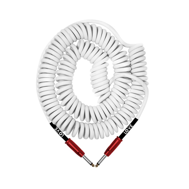 BULLET CABLE 30′ GEARMANNDUDE SIGNATURE WHITE COILY CABLE OF LOVE image 1