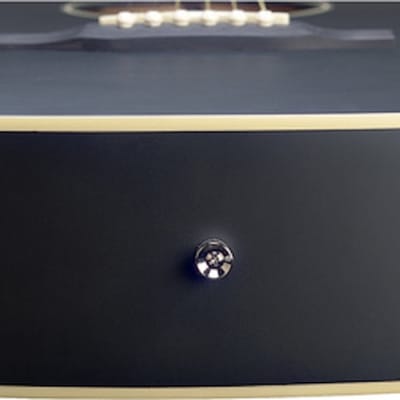 Auditorium guitar with basswood top, black, left-handed model image 5