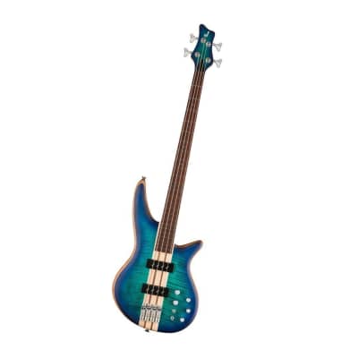 Jackson Pro Series Spectra Bass SBFM IV 4-String Right-Handed Bass Guitar with Multi-Laminated Body and Caramelized Jatoba Fingerboard (Chlorine Burst) image 4