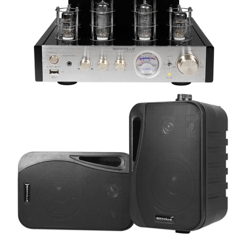 Rockville BluTube Tube Amplifier Bluetooth Receiver For Klipsch R-41M  Speakers