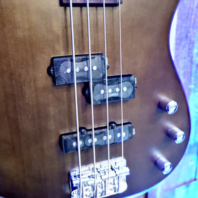 Cort Action PJ OPW 4-String Bass Open Pore Walnut image 14