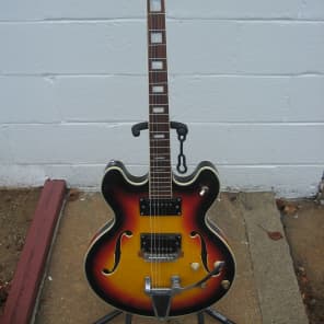 Kent 335 Style Guitar, 1960's, Japan, Bigsby Copy Tailpiece