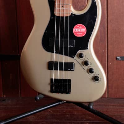 Squier Contemporary Active Jazz Bass HH Roasted Maple Neck Shoreline Gold image 1