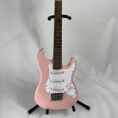Squier Mini Strat Electric Guitar- Shell Pink with Laurel Fingerboard image 2