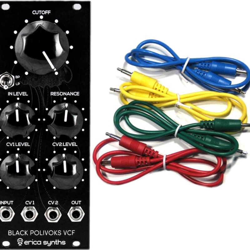 Erica Black Multimode VCF Eurorack Synth Module Bundle w/Cables and  Geartree Cloth