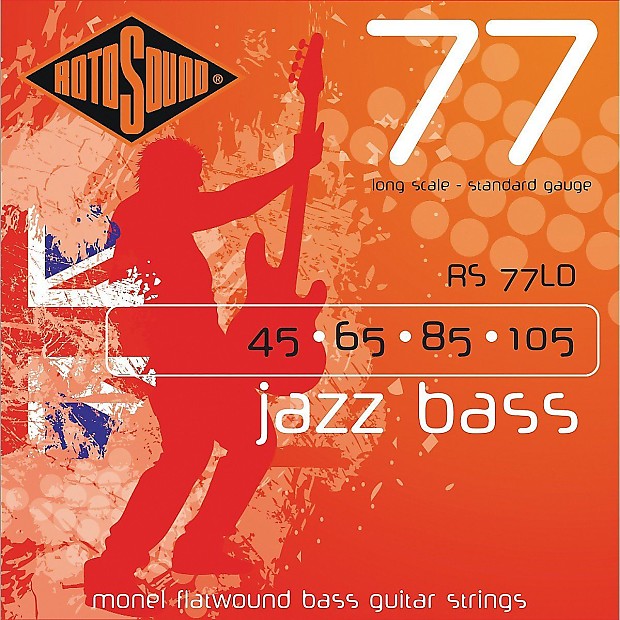 Rotosound RS77LD Jazz Bass 77 Long Scale Standard Flatwound Bass Strings 45-105 image 1