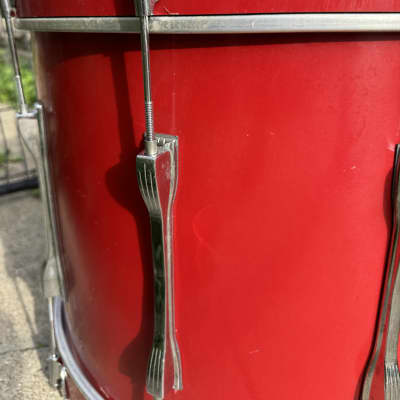 Ludwig 20” x 10” (Deep) - Red Marching / Concert Bass Drum Monroe Keystone image 12