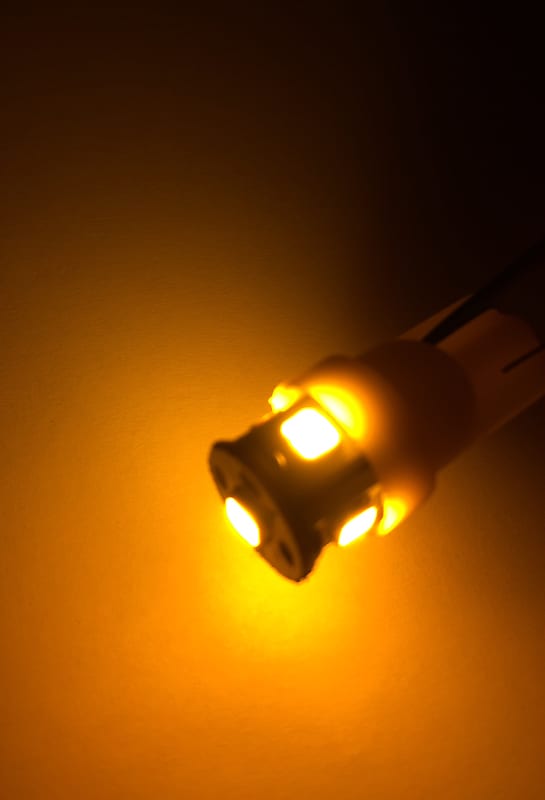 10) Orange LED wedge Base Lamps 8v-/Pioneer SX /Sansui G-Models/Vintage  Receiver-Kenwood kr-ka-kt