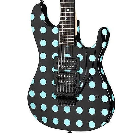 Kramer Nightswan Electric Guitar (Black/Blue Polka Dots) (New York, NY) image 1
