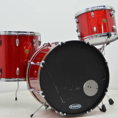 Used 1950's/1960's Recovered Gretsch 3pc Drum Kit - "Red Sparkle" image 5