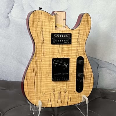 Squier FSR Contemporary Series Loaded HS Telecaster Body Spalted Maple image 1