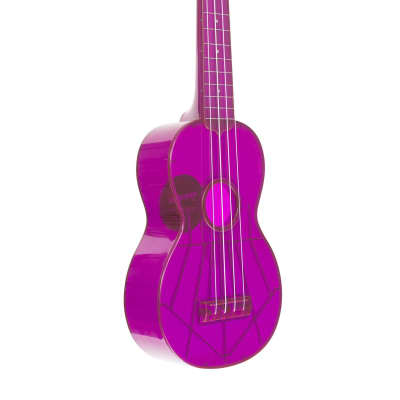 Kala KA-SWF-PL Fluorescent Purple Grape Soprano Waterman Ukulele image 3