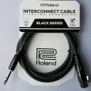 Roland Balanced 1/4" TRS to 1/4" TRS Interconnect Cable 5 Feet Black Series