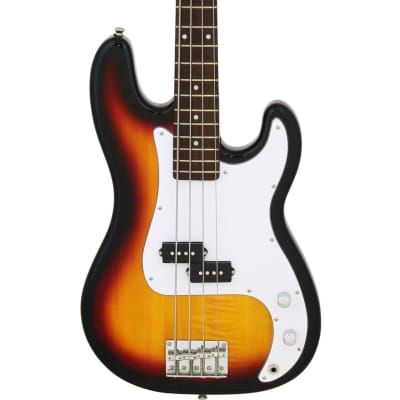 Aria Pro II STB-PB 4-String Precision Style Electric Bass Guitar, 3 Tone Sunburst image 2