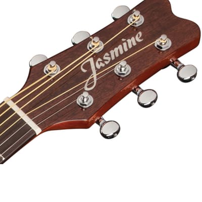 Jasmine JM10-NAT J Series Mini-Dreadnought Spruce Top Nato Neck 6-String Acoustic Guitar w/Gig Bag image 5