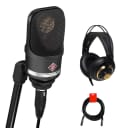 Neumann TLM 107 Multi-Pattern Large Diaphragm Condenser Microphone (Black) Bundle with AKG K240 Studio Pro Headphone and XLR-XLR Cable