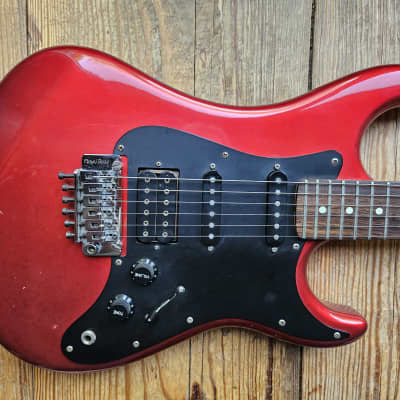 1983-84 Kramer Focus 3000D - Candy Apple Red - Floyd Rose Tremolo with no fine tuners image 2