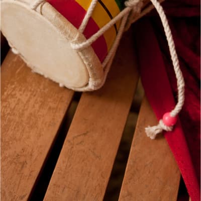 Damroo 2 Headed Talking Drum Hand Percussion image 2