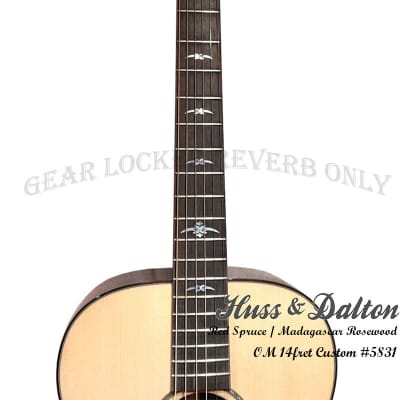Huss & Dalton OM 14-fret Custom Red Spruce & Madagascar Rosewood handcrafted guitar 5831 image 11