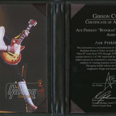 Gibson Custom Shop Ace Frehley Budokan Les Paul #1 Signed & Aged and OWNED! Signed boots, strap & book image 9