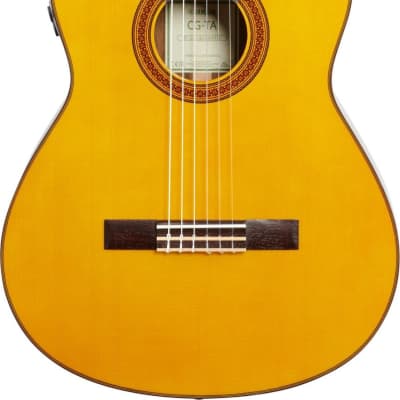 Yamaha CG-TA TransAcoustic Acoustic-Electric Classical Guitar, Natural image 2