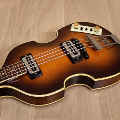 1979 Hofner 500/1 Beatle Bass Vintage Violin Bass w/ Blade Pickups, Case image 12