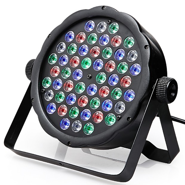 54 Watt Flat Par Can Light 54 LED Lights RGBW Colour Mixing 7