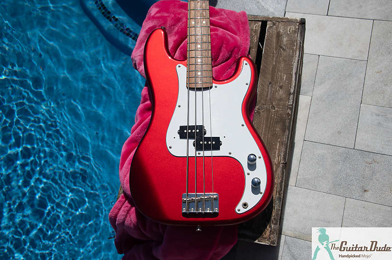 2004 Fender PB Standard Precision Bass - Candy Apple Red - Made in