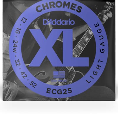 D'Addario ECG25 Chromes Flatwound Electric Strings -.012-.052 Light
