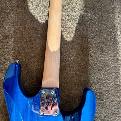 ESP LTD MH-103 QM - 2016, See Thru Blue, Left Handed image 12