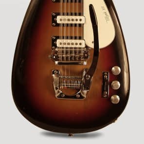 Vox  Mark XII 12 String Solid Body Electric Guitar (1966), ser. #239151, original grey hard shell case. image 3