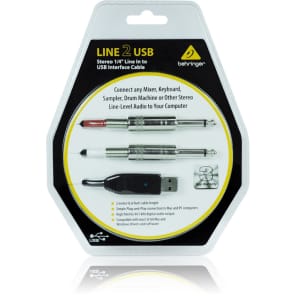 Behringer Line2USB Stereo 1/4" Line to USB Interface Cable
