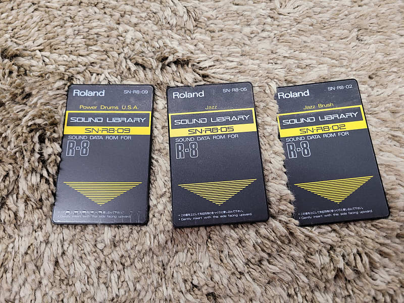 Roland SN-R8 Sound Data ROM For R-8 Set Of 3 Black/Yellow