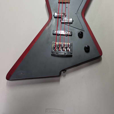 Ibanez MDB5-OXB Mike D'Antonio Signature Destroyer Bass 2022 - 2023 - Oxblood Weathered Black - DR Red Devil Stings and custom case image 2