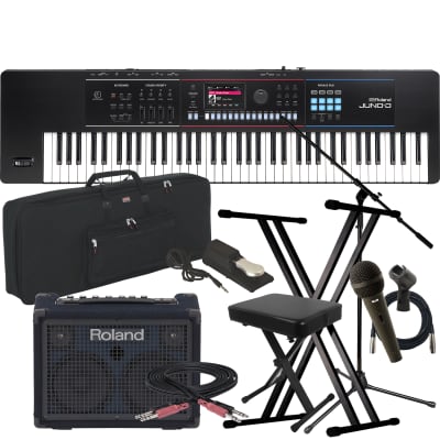 Roland Juno-D7 76-Key Synthesizer COMPLETE STAGE BUNDLE