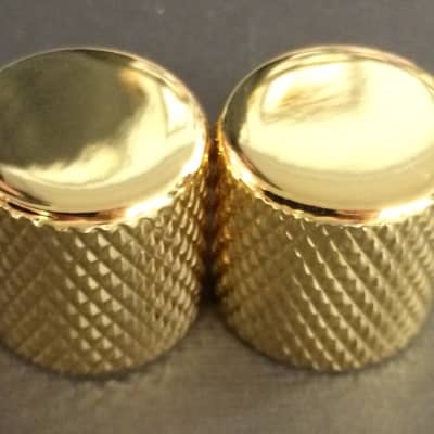 Mighty Mite Telecaster Style Knobs in Gold Set of 2 image 1