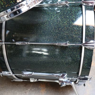 Yamaha Club Custom Drum Kit Set Midnight Green Confetti Lacquer 24/15/14/13/12" image 11