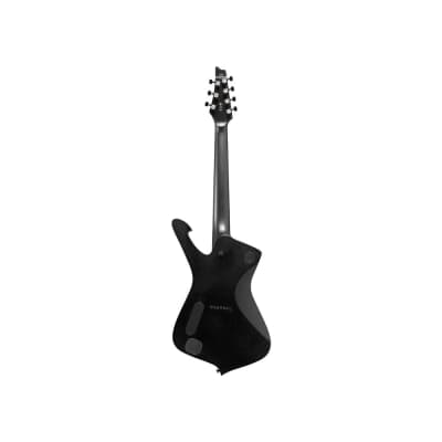 Ibanez ICTB721 Iron Label Iceman 7-String Electric Guitar, Black Flat image 2
