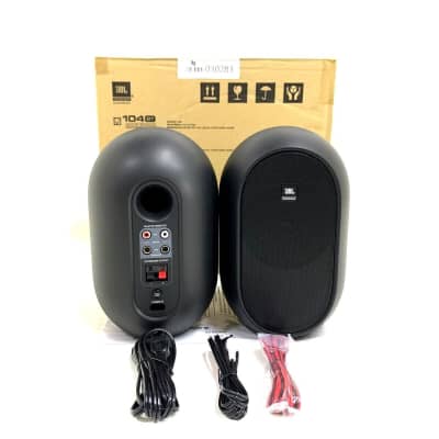 JBL 104 Compact Desktop Reference Monitors, Bluetooth (Pair) w/ Deco Gear  Microphone