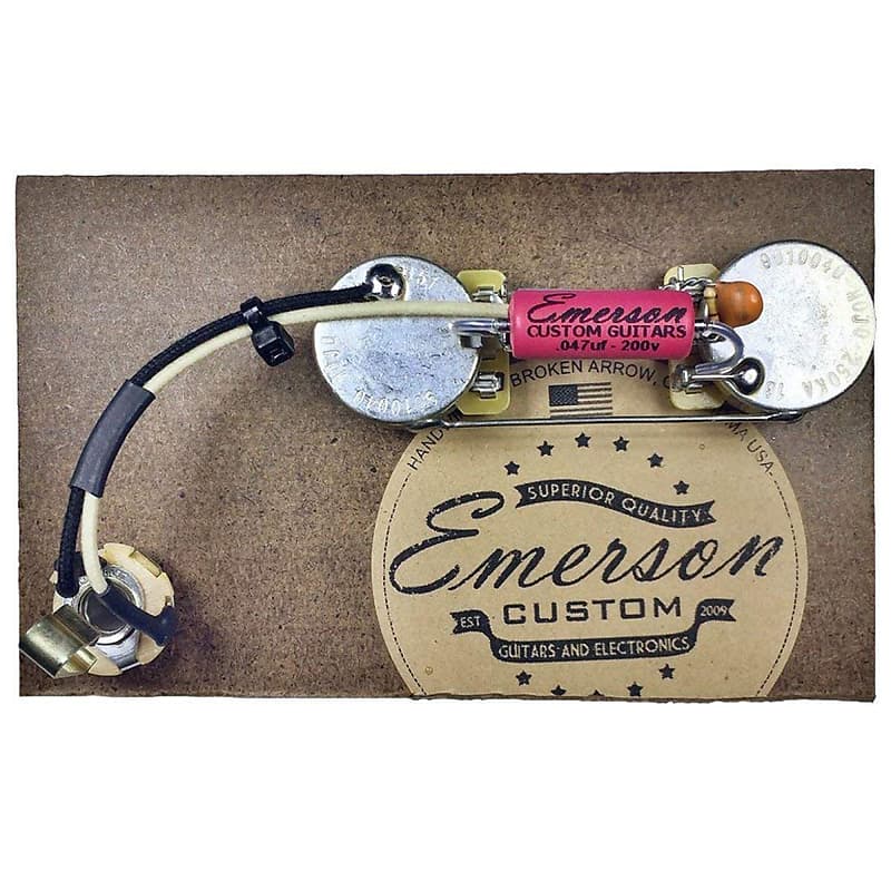 Emerson Custom Prewired Kit for Precision Bass (250K Ohm Pots & 0.047Uf Capacitor) image 1